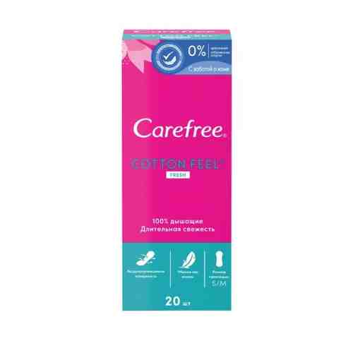 Carefree cotton fresh прокладки ежедневные с ароматом свежести 20 шт.