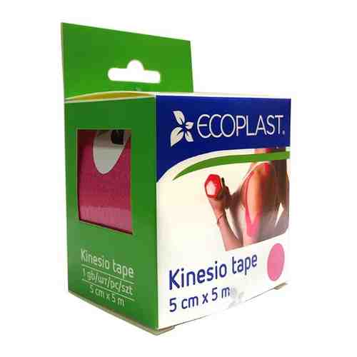 Ecoplast кинезио тейп 5 смх5 м розовый