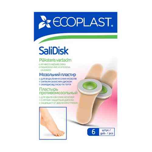 Ecoplast пластырь противомозольный salidisk 72х19 мм 6 шт.