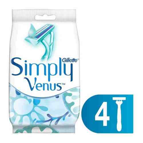 Gillette venus 2 simply одноразовая бритва 4 шт.