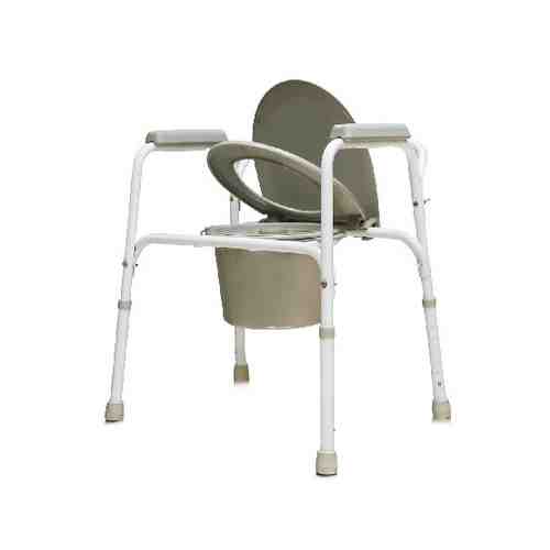 Кресло-туалет стальное со спинкой регулируемое по высоте amcb6803