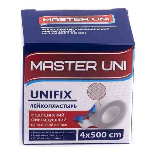 Лейкопластырь master uni unifix медицинский фиксирующий на тканевой основе 4x500 см