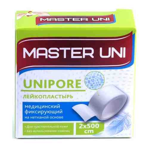 Лейкопластырь master uni unipore медицинский фиксирующий на нетканой основе 2x500 см