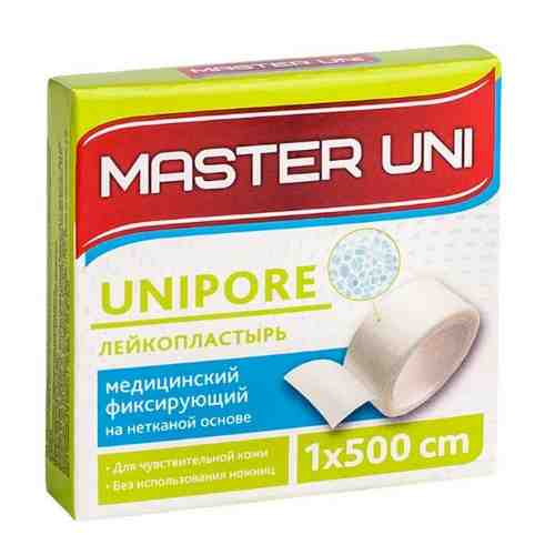 Лейкопластырь master unipore медицинский фиксирующий на нетканой основе 1x500 см