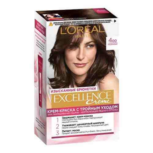 Loreal paris excellence creme крем-краска с тройным уходом в наборе оттенок 400/каштановый/