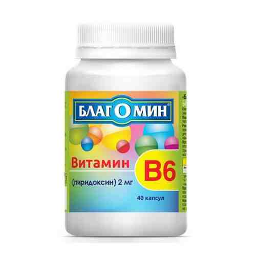 НАБОР БЛАГОМИН ВИТАМИН В6 (ПИРИДОКСИН) 2МГ N40 КАПС ПО 0,25Г закажи 2 упаковки со скидкой