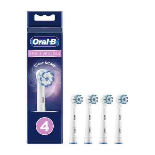 Oral-b насадка сменная сlean&care для электрических зубных щеток sensitive clean 4 шт.