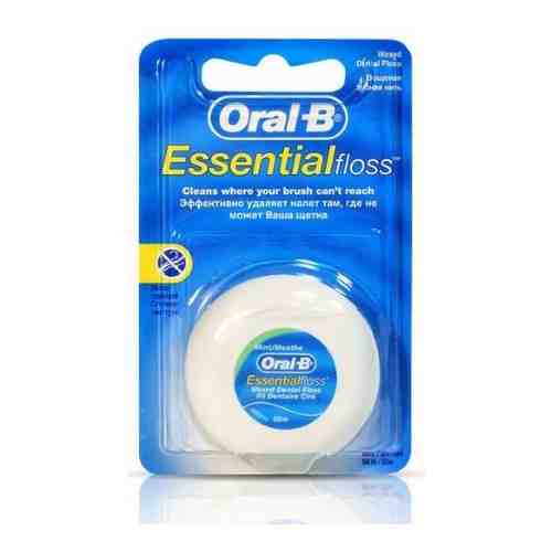 Oral-b зубная нить essential floss вощеная мятный вкус 50 м