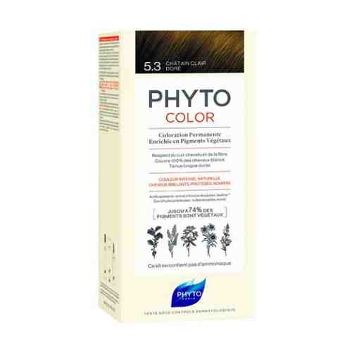 Phyto phytocolor крем-краска для волос в наборе тон 5,3/светлый золотистый шатен/