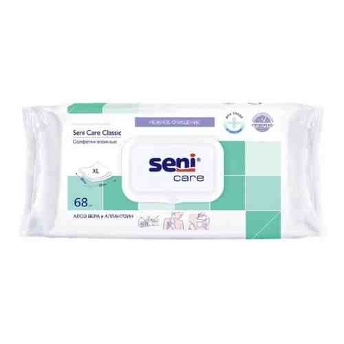 Seni care classic салфетки влажные с алоэ вера и аллантоином 68 шт.