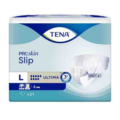 Tena подгузники для взрослых proskin slip ultima l 21 шт.