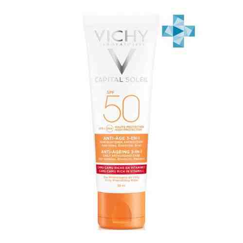 Vichy capital ideal soleil анти-возрастной крем 3 в 1 spf 50 50 мл